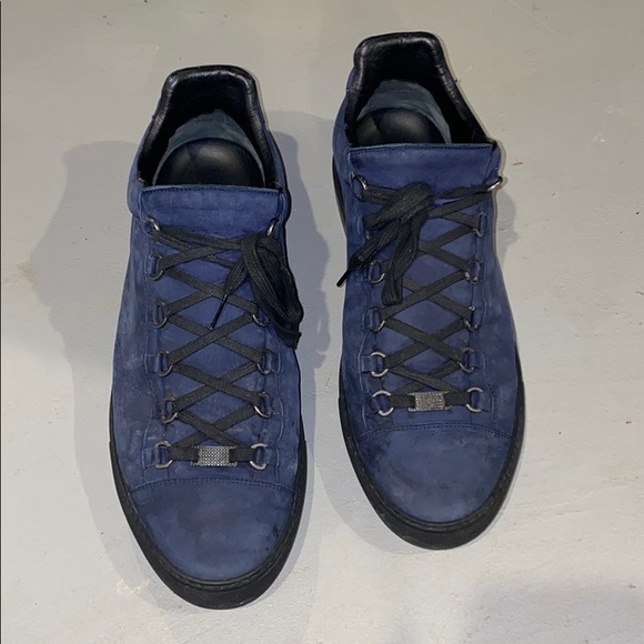 Balenciaga navy suede sneaker size 45 / (US 12)